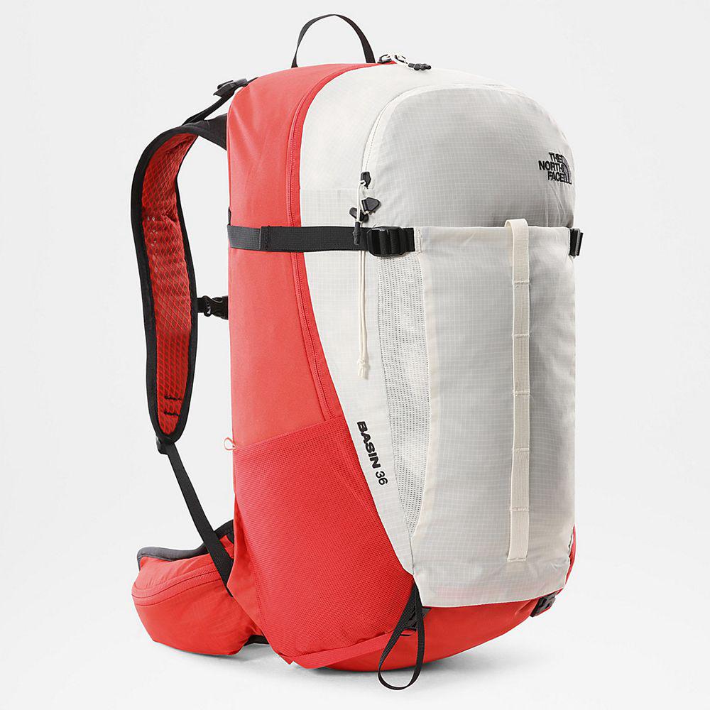 The North Face Basin 36L Ανδρικα Σακιδιο Πλατησ - Ασπρα / Κοκκινα (ESLP39806)